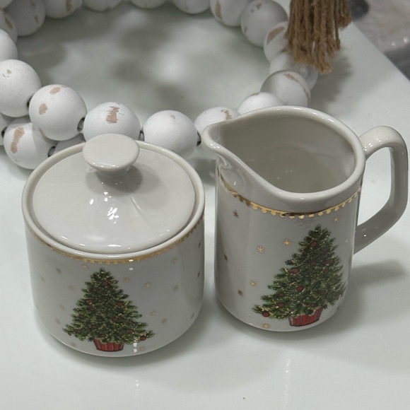Vintage George Good Japan Christmas Tree Cream and Sugar, and Treat Tray - Picture 11 of 12